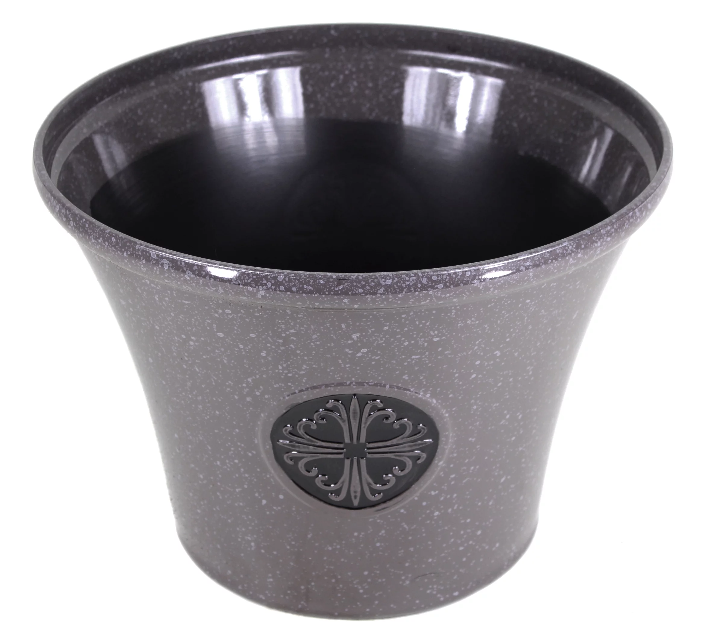 Garden Elements Indoor/Outdoor Logo Large Plastic Modern Planter, Light Brown, 14.75