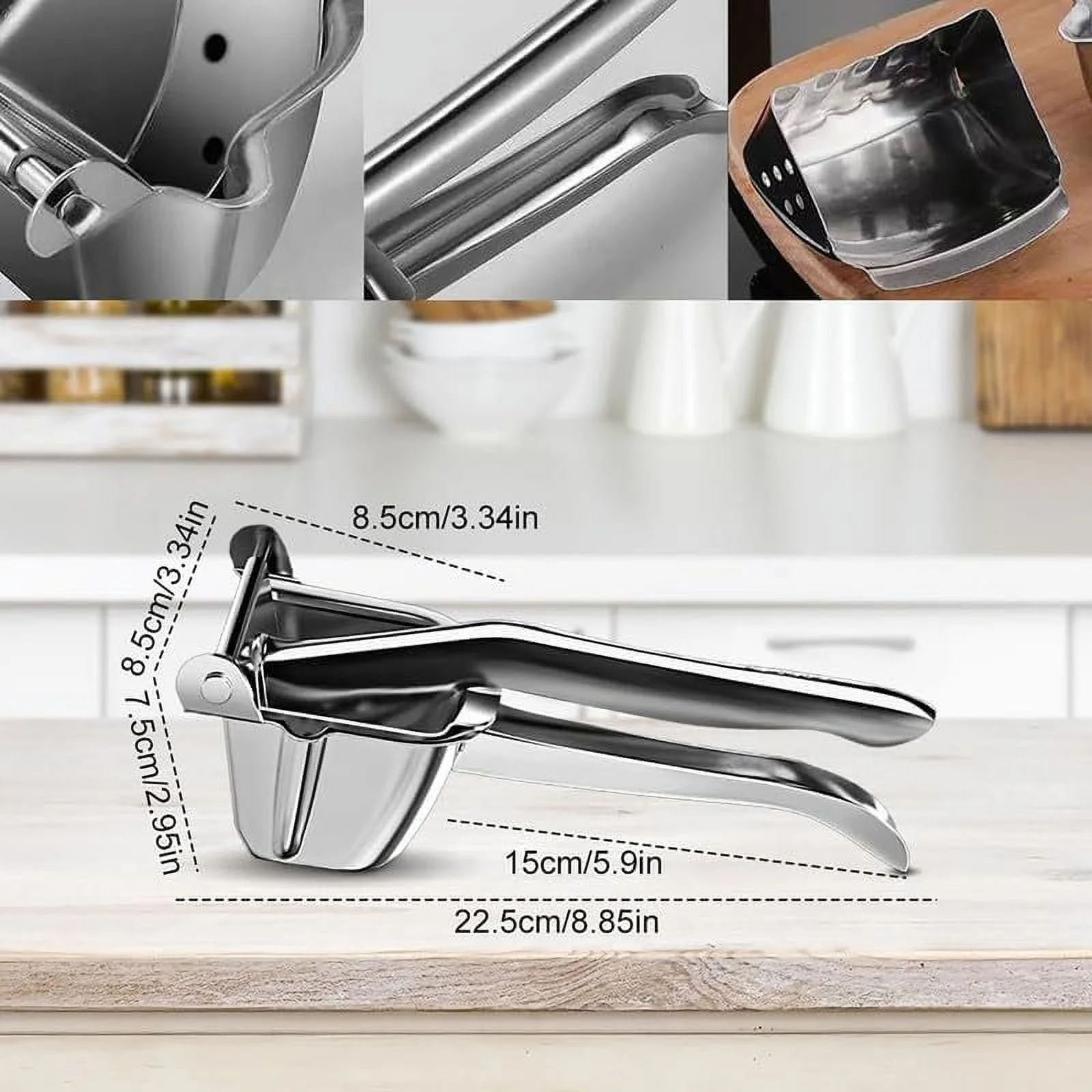 LANFENG Stainless Steel Juicer Hand Press Heavy Duty Manual Juice Extractor Maker for Lemons Oranges Lime Grapefruit Citrus Juicer and Lemon Squeezer