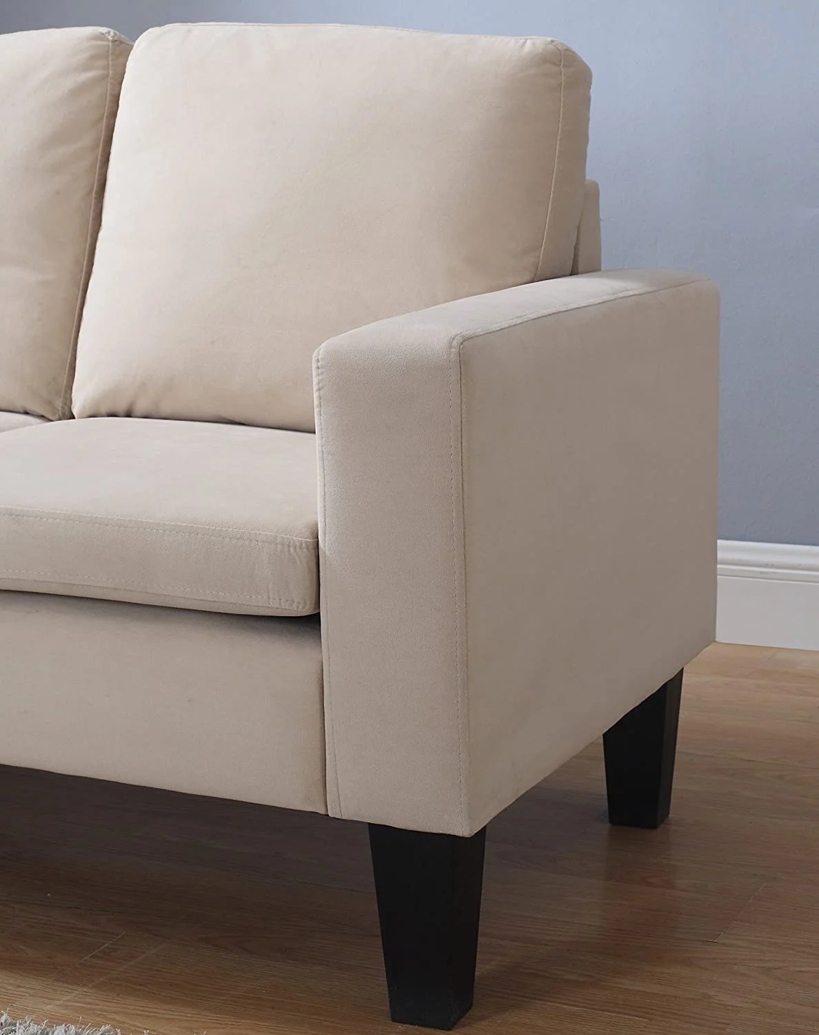 Sarah Microfiber Loveseat, Beige