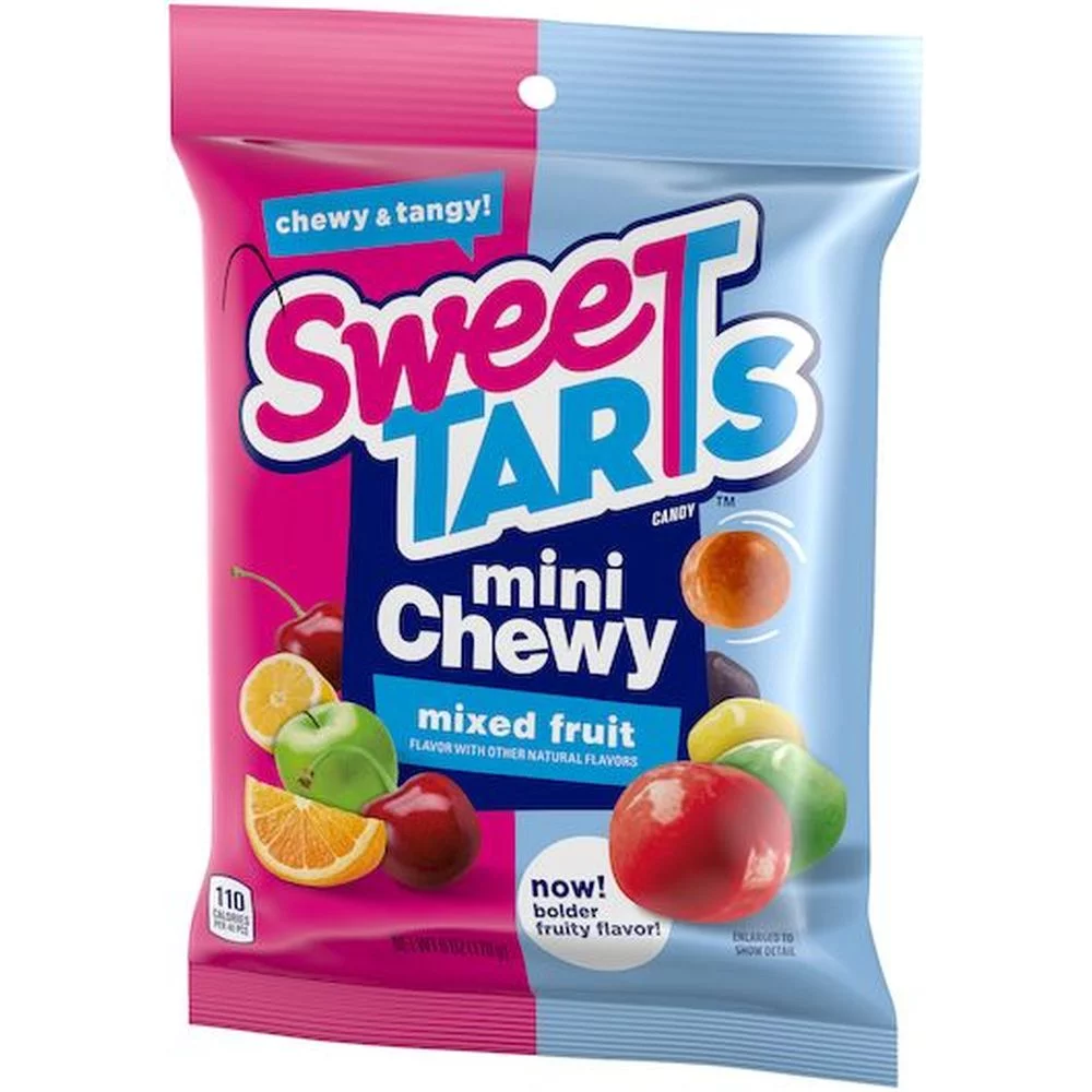 SweetTarts Chewy Minis, 6 Ounce Peg Bag -- 12 per Case.