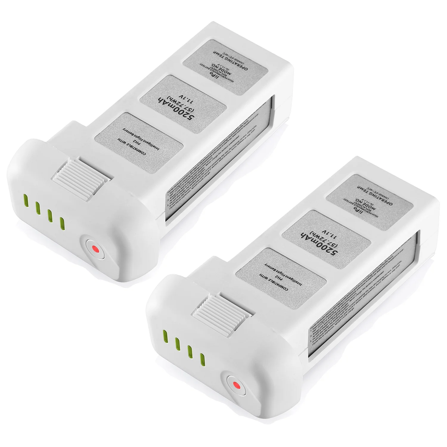 Powerextra 2Pcs 57Wh 11.1V 10C Intelligent Flight Battery for DJI Phantom 2, Phantom 2 Vision & Phantom 2 Vision Plus