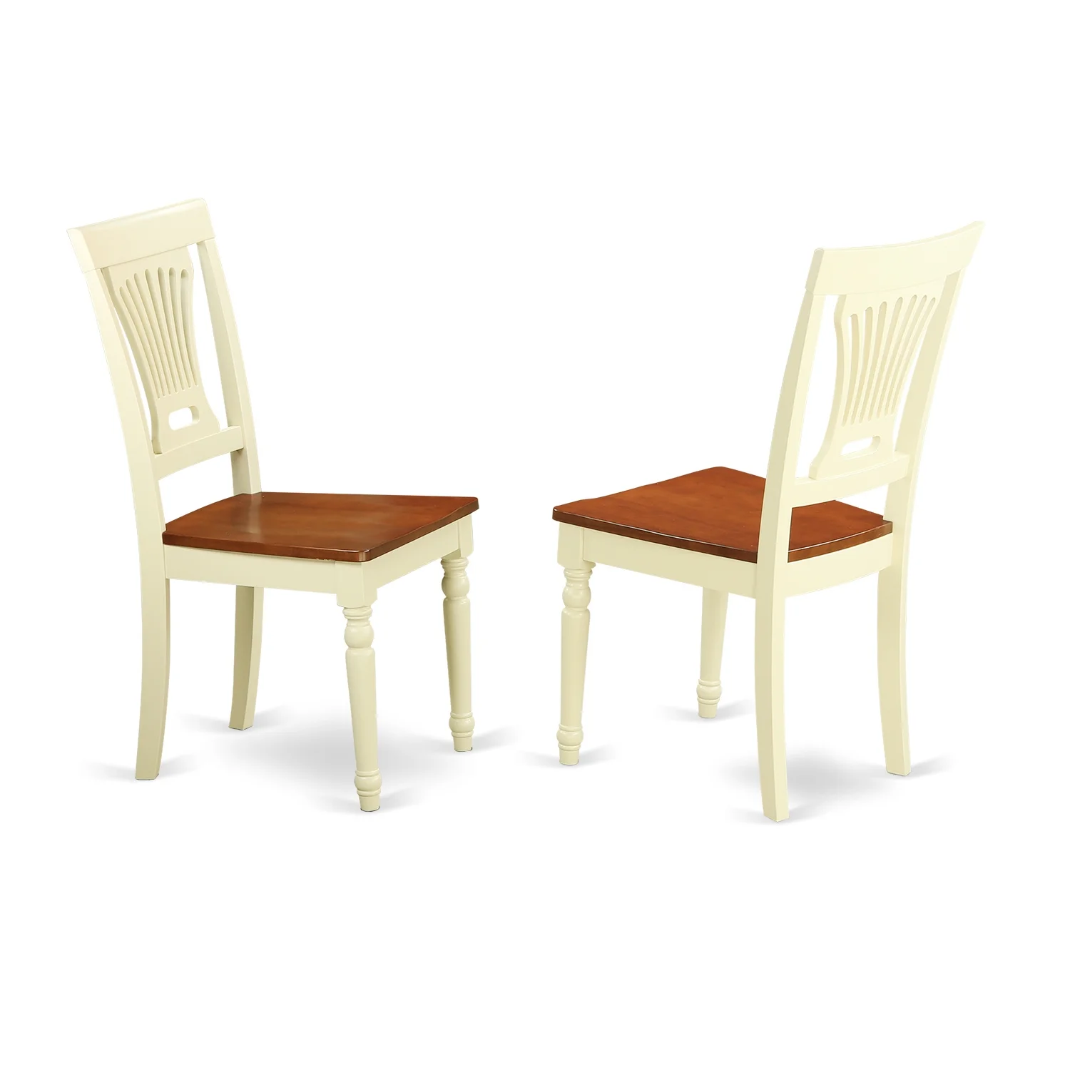East West Furniture Weston 5-piece Table and Kitchen Chairs in Buttermilk/Cherry