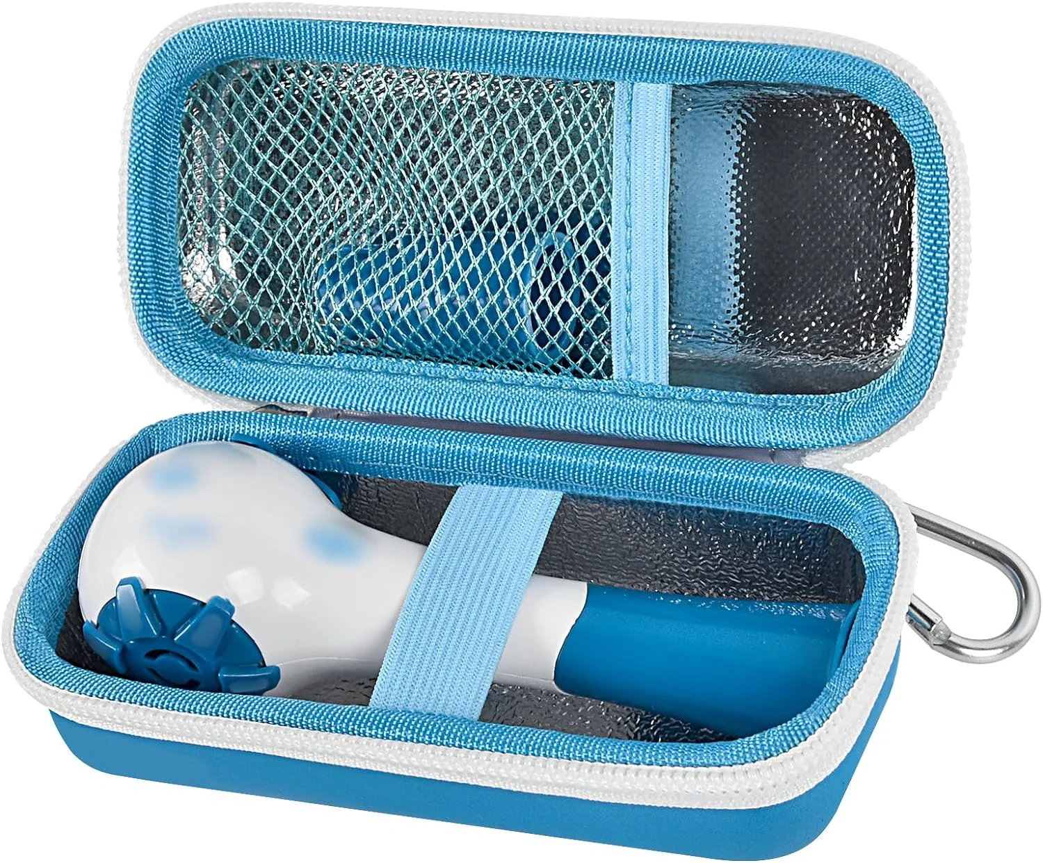 Boobowl Case Compatible with Natural Breathing Exercise Device, Hard Carrying Storage Bag with Tin Foil and Carabiner for Expiratory Muscle Trainer Accessories (Box Only)