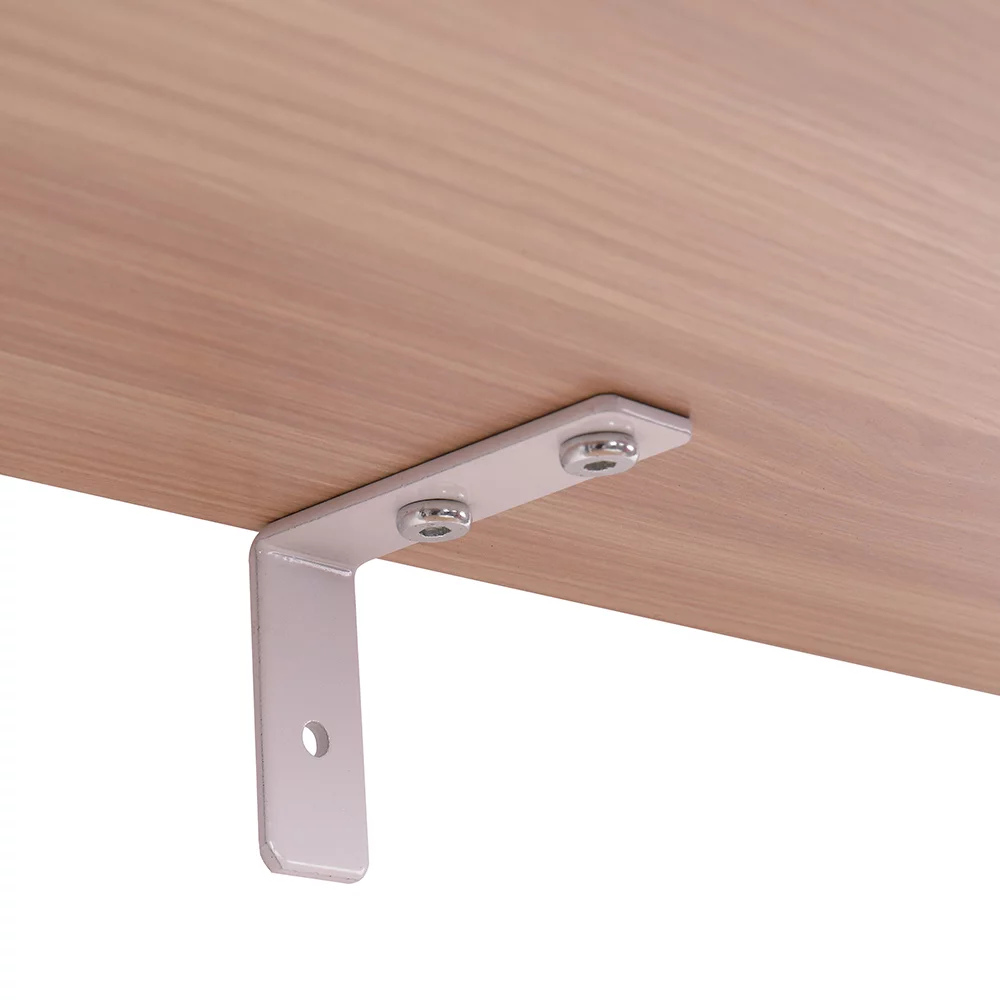 CAIHONG 5-Shelf Wood Modern Bookcase, Open Wall Mount Ladder Bookshelf with Industrial Metal Frame, (23.62 x 11.81 x 70.87)