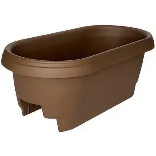 1PC Bloem 477245-1001 Classic Deck Rail Box Planter Chocolate Matte