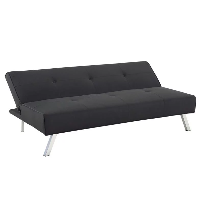Serta Sloan Dream Lift Convertible Sofa in Tufted Black Fabric