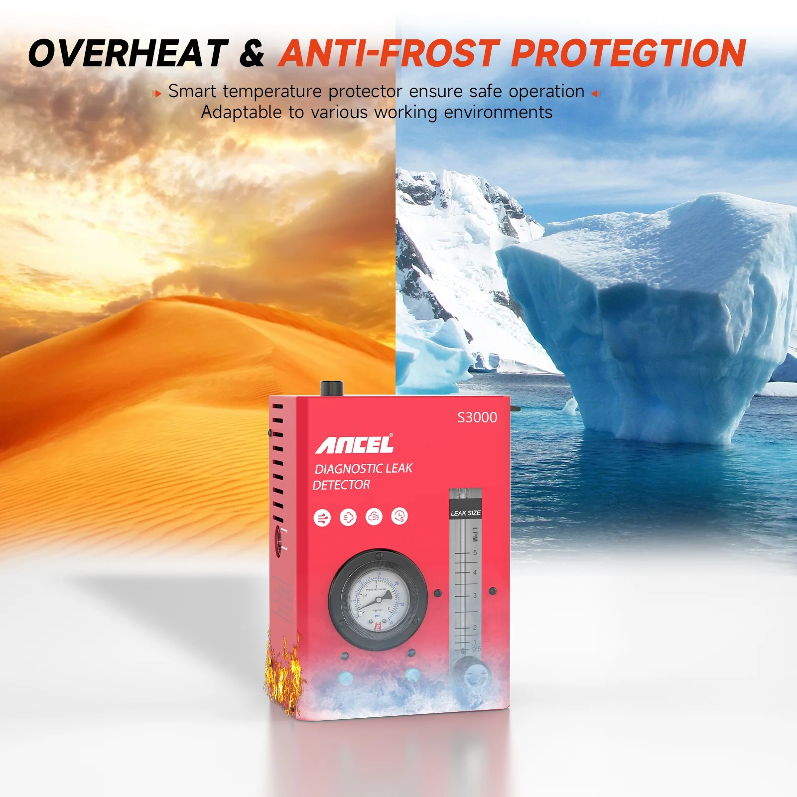 ANCEL Car Smoke Leak Detector EVAP Car Smoke Leakage Diagnostic Tool