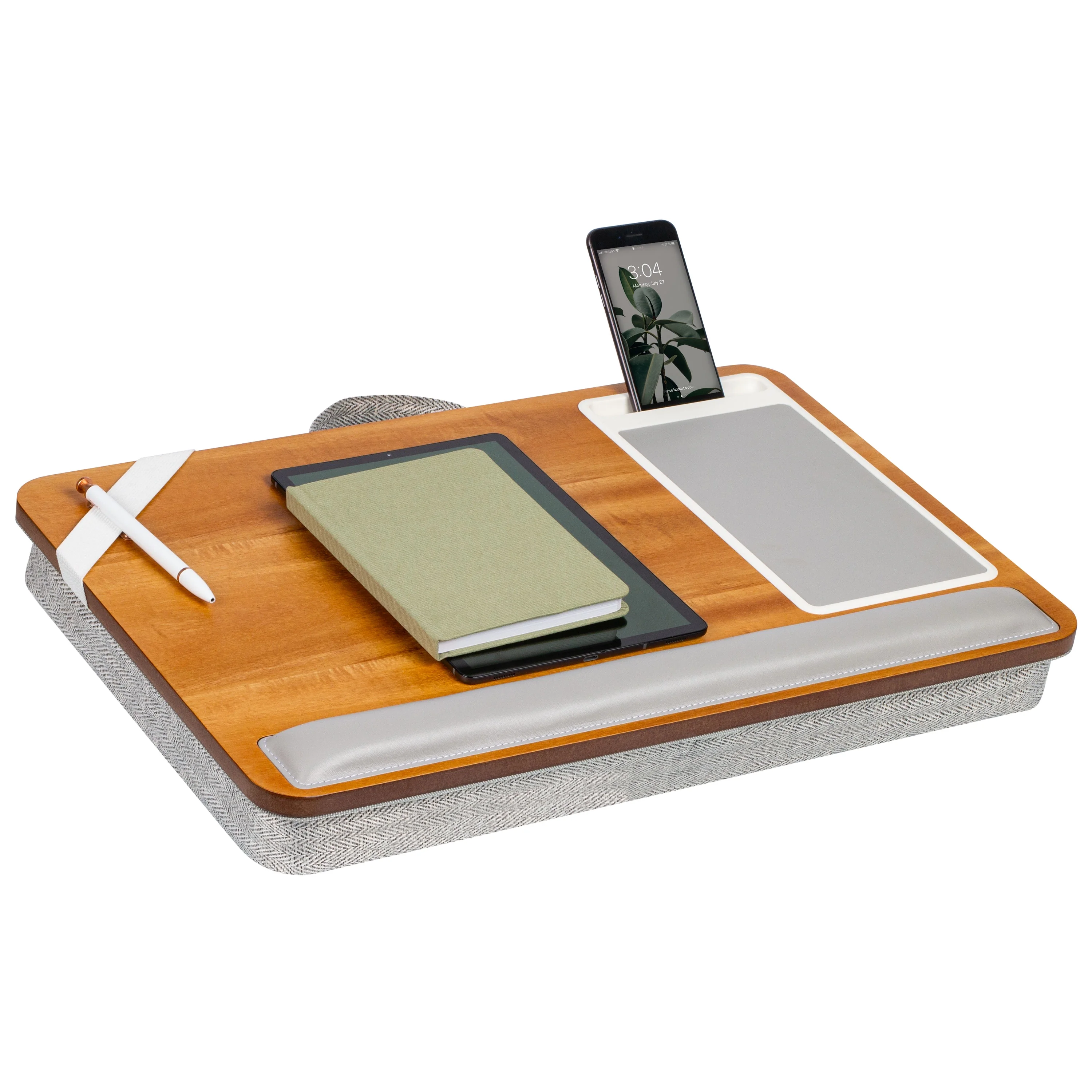 Rossie Home Premium Acacia Wood Lap Desk, Golden Saddle