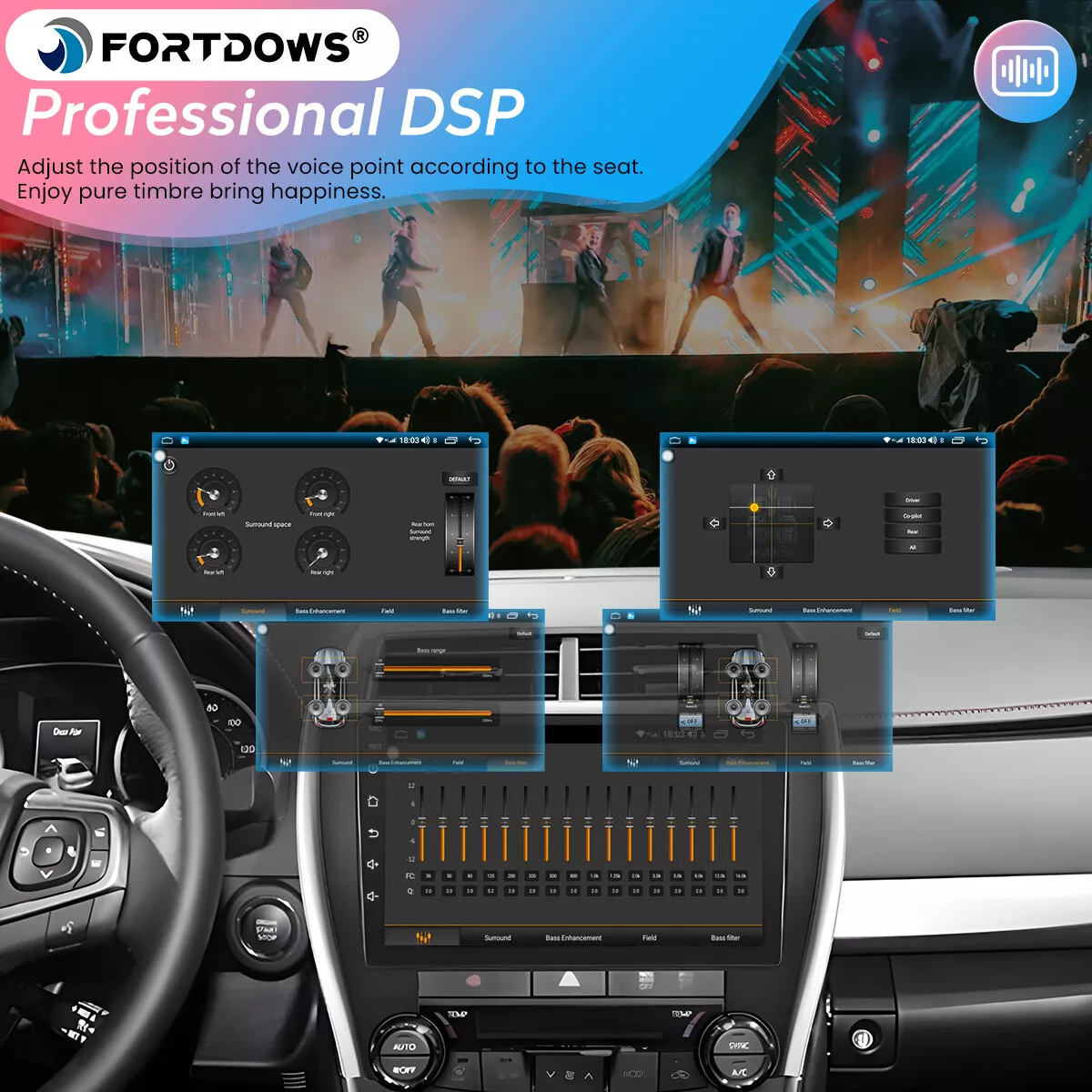 For 2015-2017 Toyota Camry Radio Car Carplay Android GPS Navigation 2+32GB