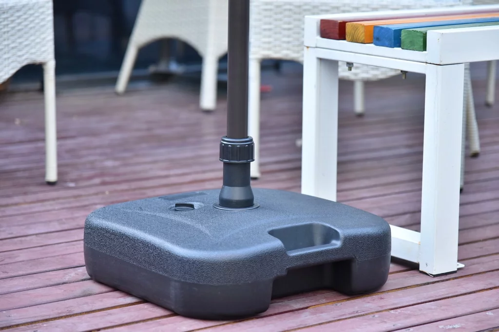 WestinTrends Square Patio Umbrella Fillable Plastic Base, Black