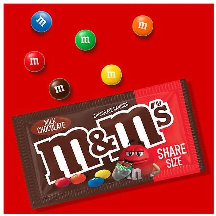 M&M's Milk Chocolate Candy Sharing Size (Packaging May Vary)3.14oz Pack of 2