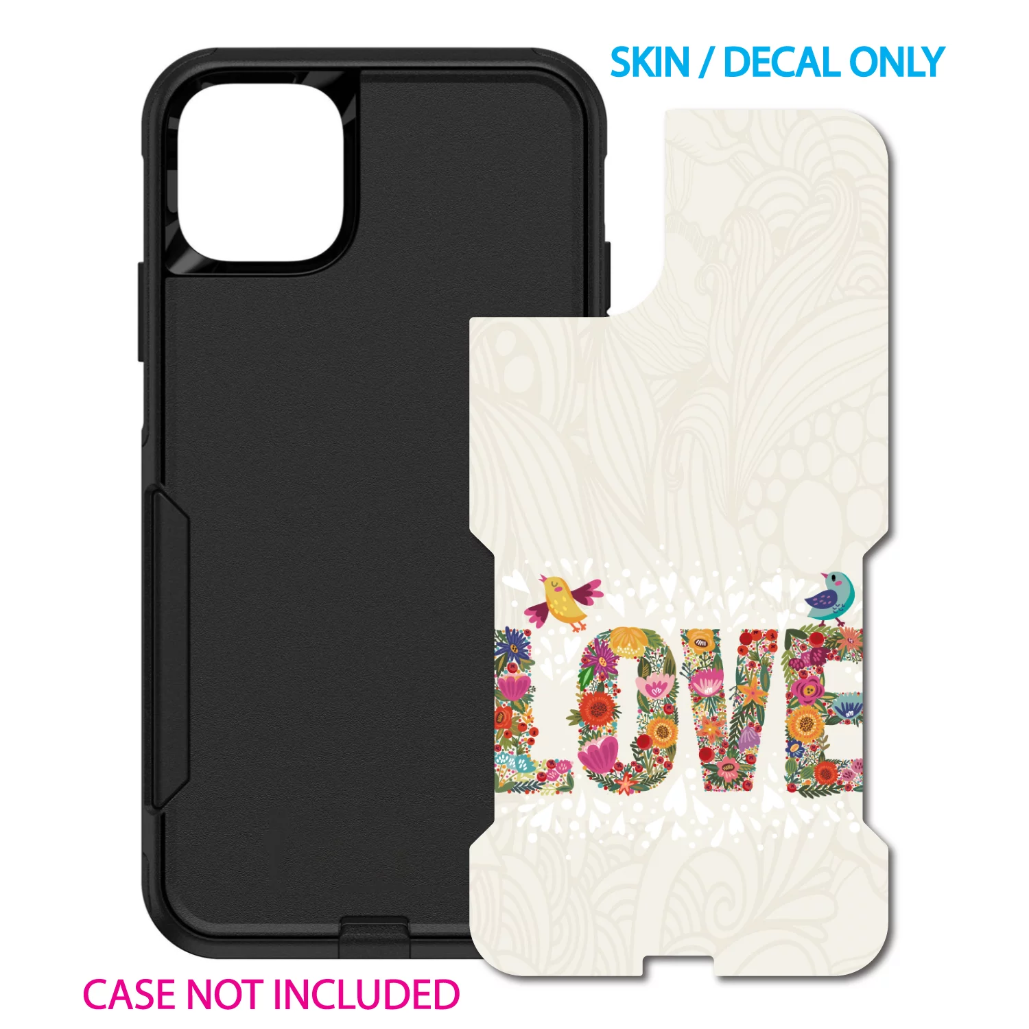 DistinctInk Custom SKIN / DECAL compatible with OtterBox Commuter for iPhone 11 (6.1