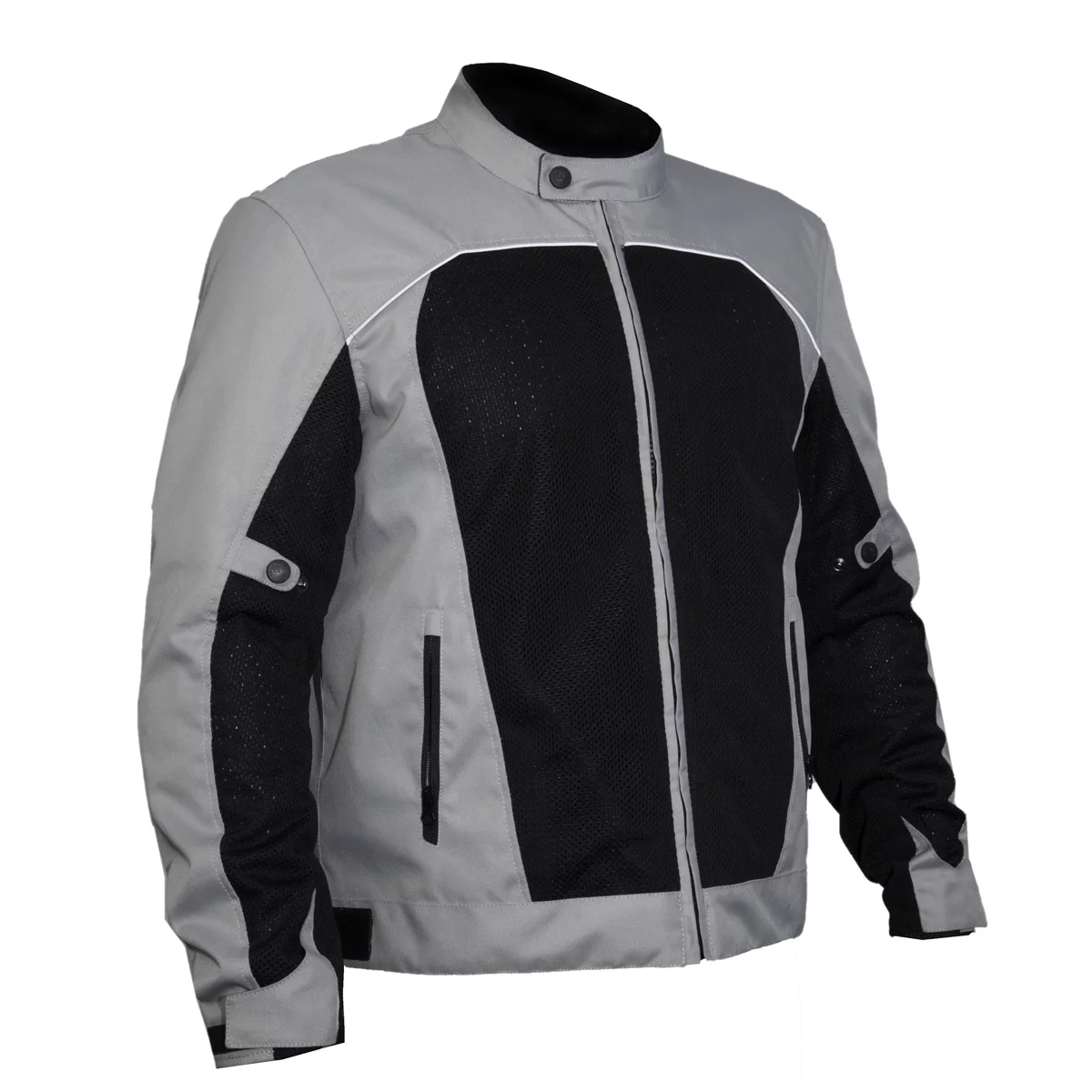 Fulmer, 5091925, Men's Cool Mesh Motorcycle Jacket with Armor - Grey/Black, X-Large