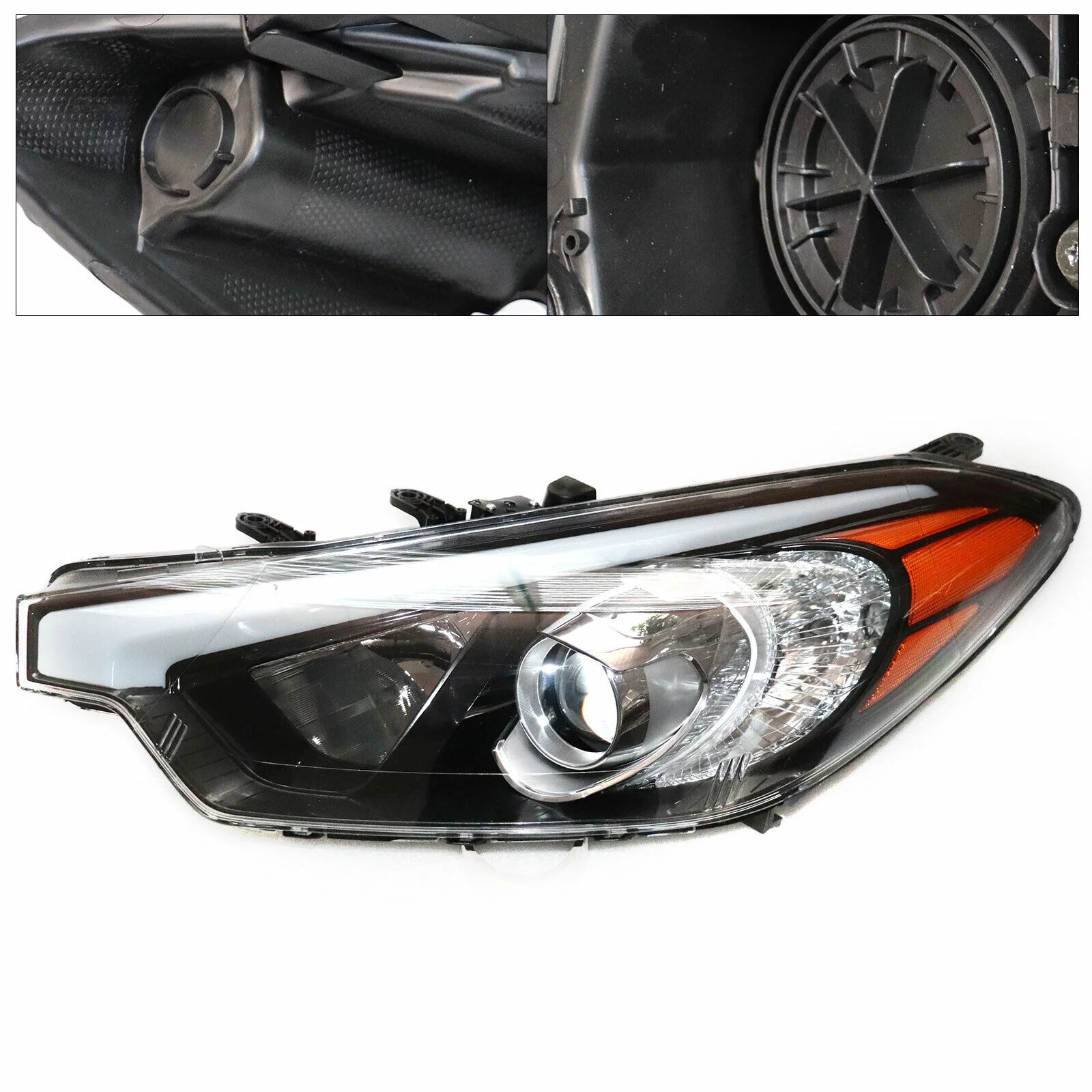 Left Driver Side Halogen Headlight Assembly for 2014 2015 2016 Kia Forte Models