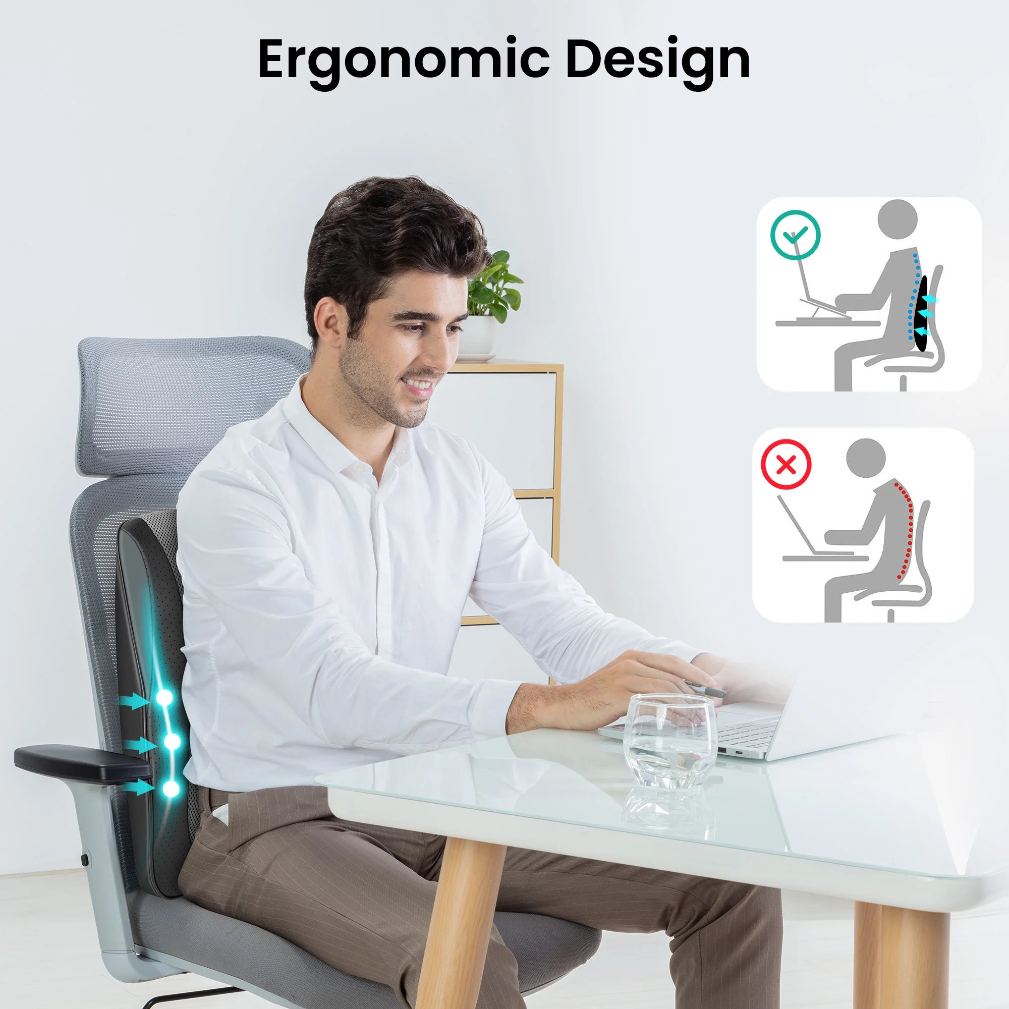 Back Massager with Heat, Snailax Shiatsu Back and Neck Massager Pillow for Pain Relief, Massagers for Neck and Back, Fathers Day Gift