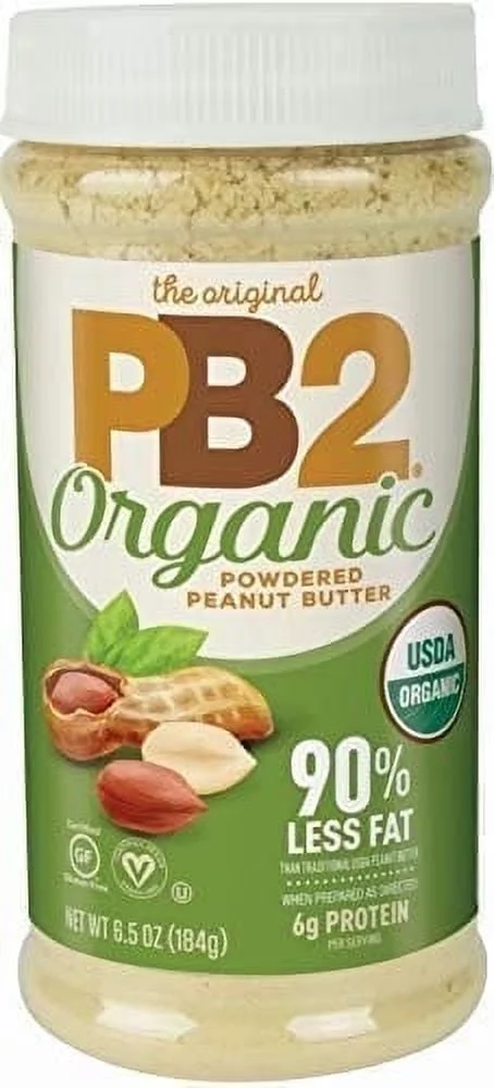 PB2 Foods, The Original PB2, Organic Powdered Peanut Butter, 6.5 oz Pack of 4