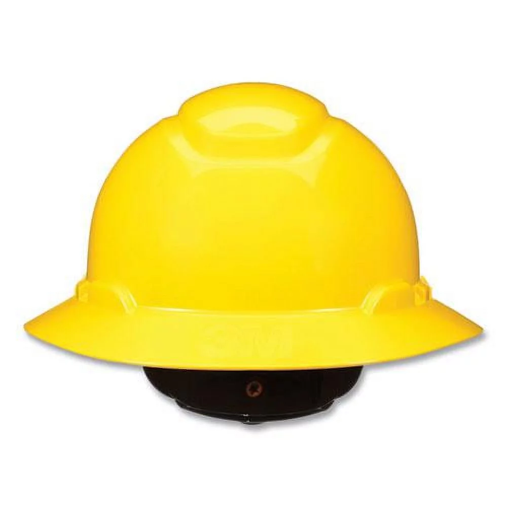 3M SecureFit HDPE 4-Point Ratchet Suspension Full Brim Hard Hat Yellow (H-802SFR-UV)
