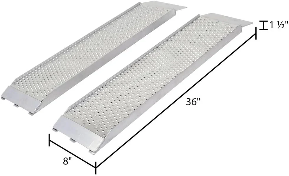 Guardian S-368-1500-P Dual Runner Shed Ramps with Punch Plate Surface - 8