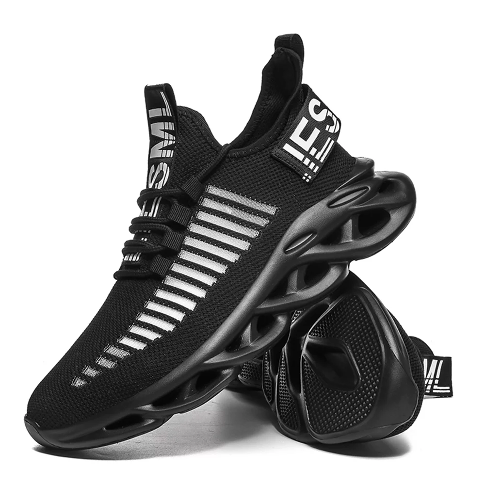 HOBIBEAR Men's Sneakers Sport Running Shoes Black 1(Size 7-11.5 Men)