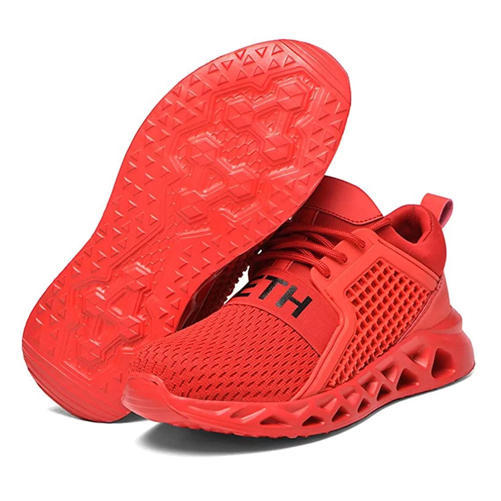 Steel Toe Shoes for Men Lightweight Indestructible Work Sneakers for Women Puncture Proof Comfortable Slip On Safety Shoes for Industrial,Coustruction Red 6.5