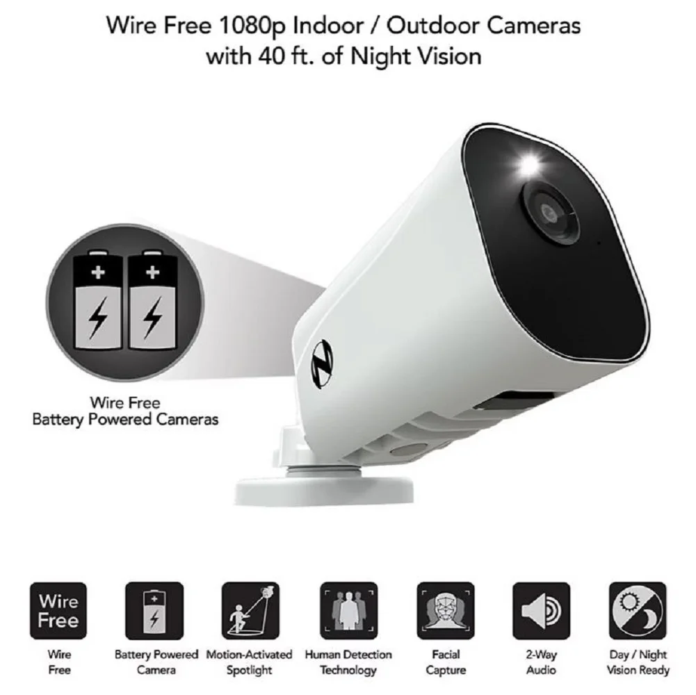 Night Owl 10-Channel 3-Camera 1080p Smart Security System with 1TB HDD NVR and Wire Free Spotlight CL-BWNP2-32B1