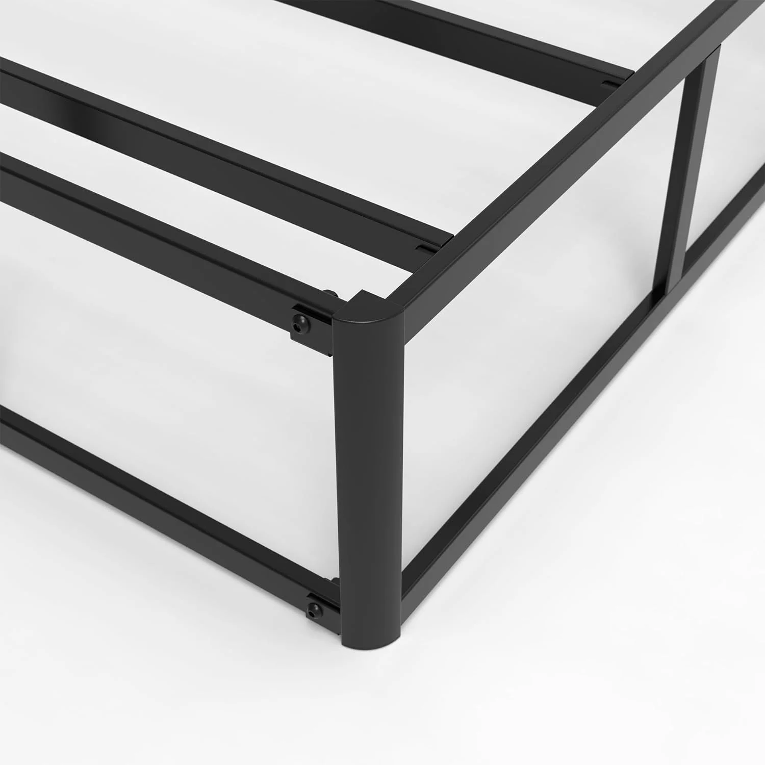 YILAN King Box Spring 7 Inch, Heavy Duty Metal Box Spring Bed Base with Fabric Cover, Mattress Foundation, Easy Assembly, Noise Free, Black