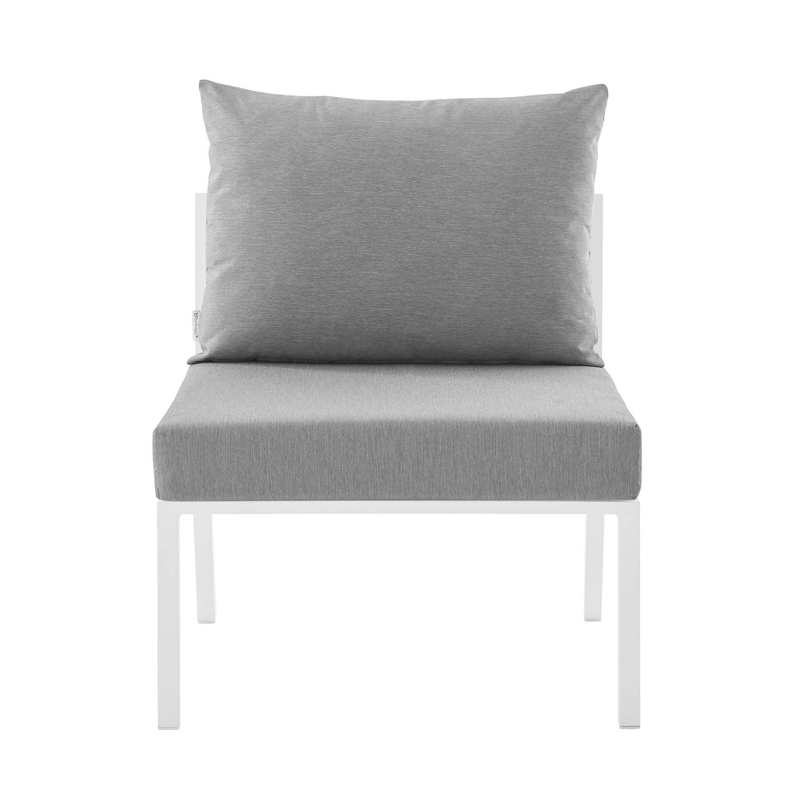 Lounge Chair, Aluminum, Metal, Steel, White Grey Gray, Modern Contemporary Urban Design, Outdoor Patio Balcony Cafe Bistro Garden Furniture Hotel Hospitality