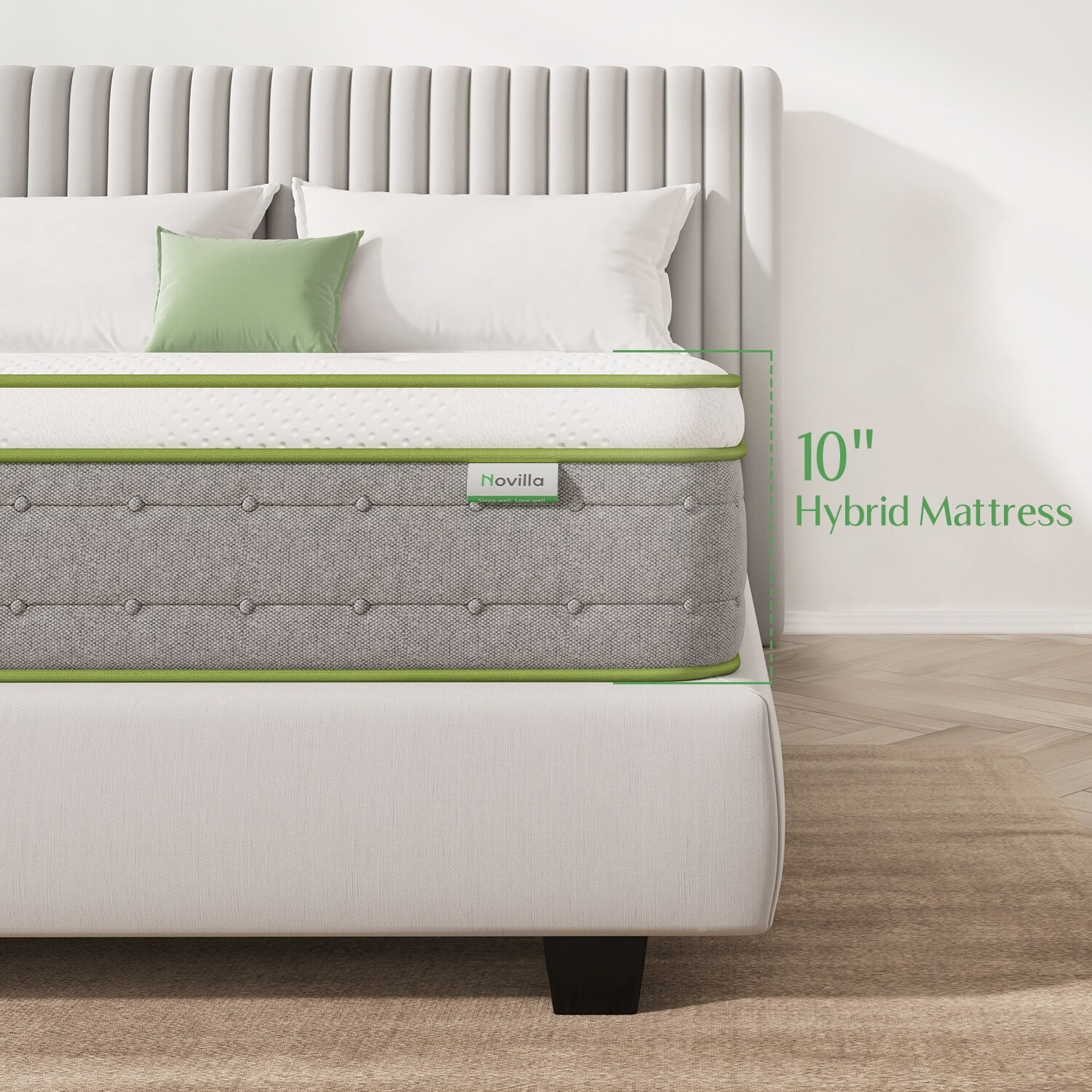 Novilla  10-inch Gel Memory Foam Hybrid Innerspring Mattress King