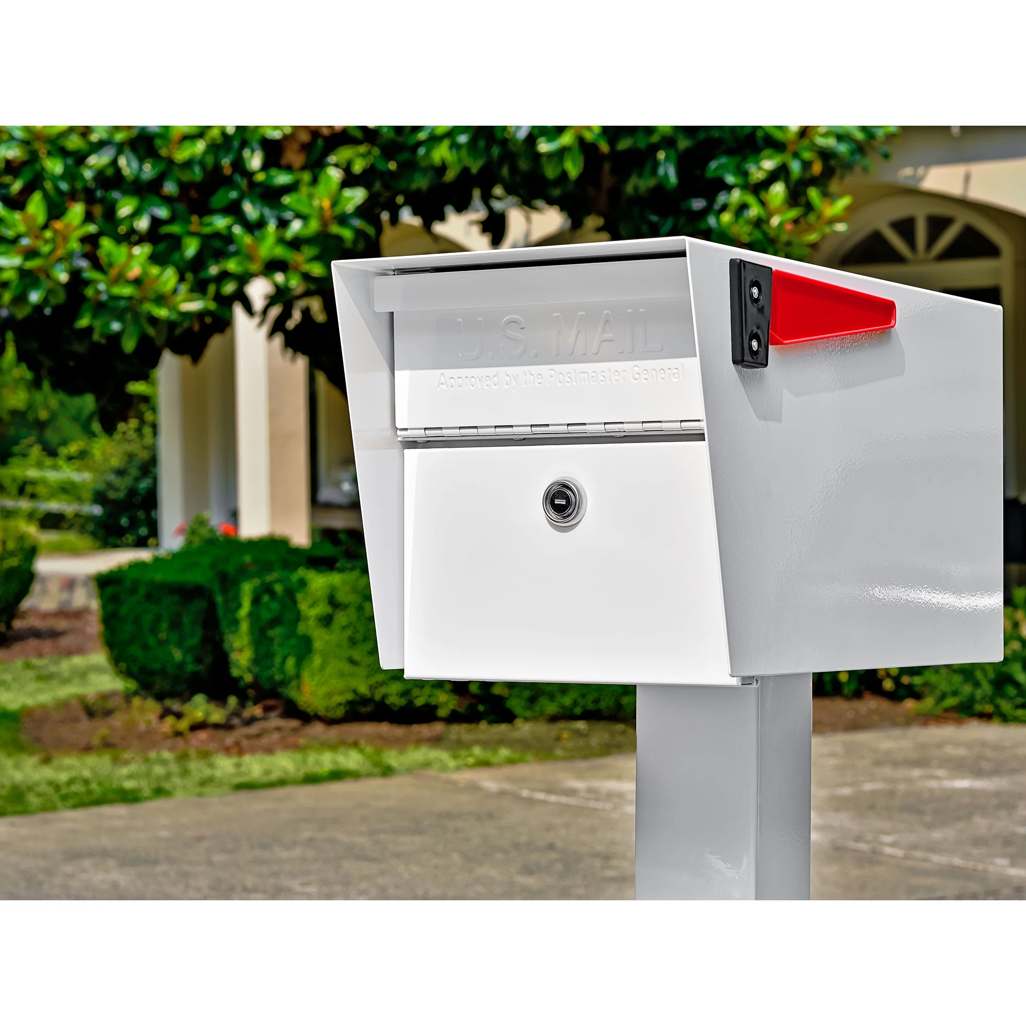 Mail Boss Mail Manager Locking Security Mailbox, Alpine White