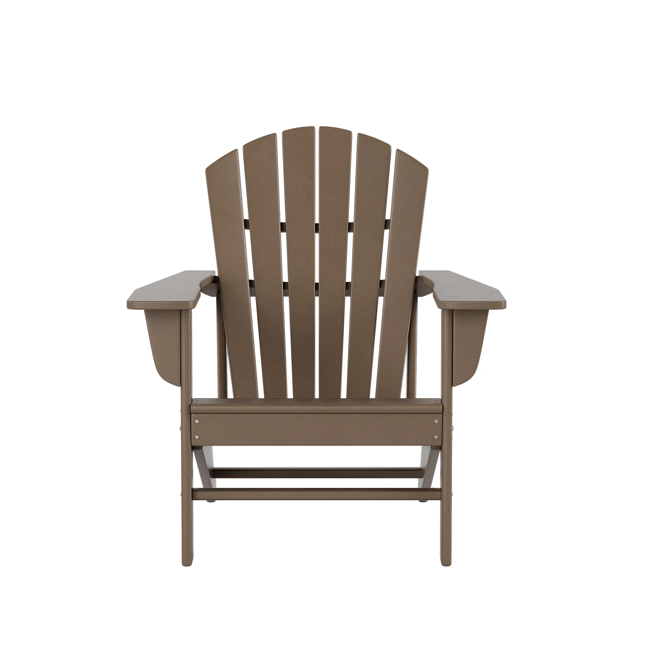 WestinTrends 5-Pieces Adirondack Patio Chairs w/ Square Fire Pit Table Set Included, Weathered Wood