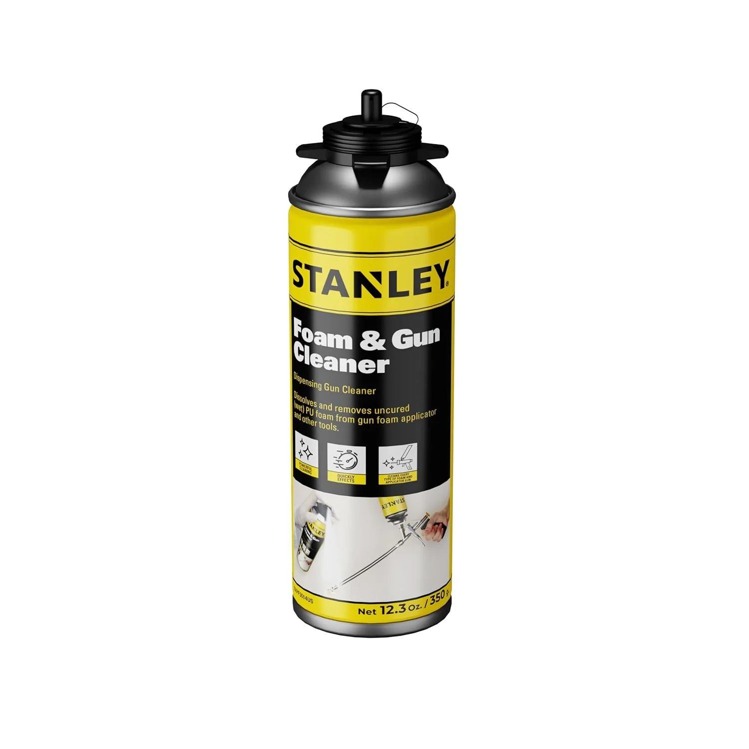 STANLEY Foam Gun Cleaner, Sealant Remover 12.3 oz. - 1 Pack (Gun not included)