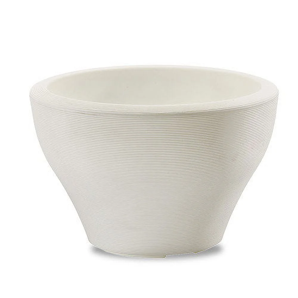 Crescent Garden Juno 16'' Planter (Alpine White) Caviar Black 16