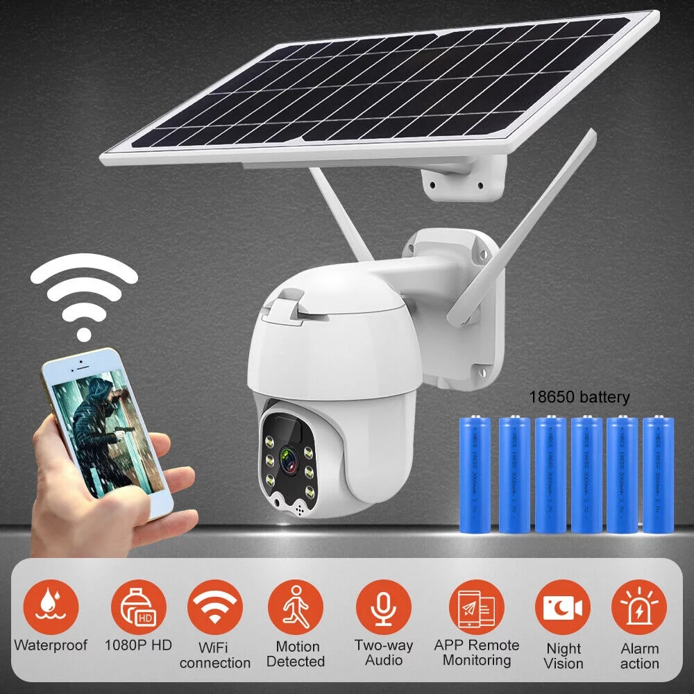 2K Solar Security Camera, Ablink Wireless Outdoor Camera with Pan Tilt, 2K Night Vision, Two Way Talk, Android/Ios Assistant/Cloud