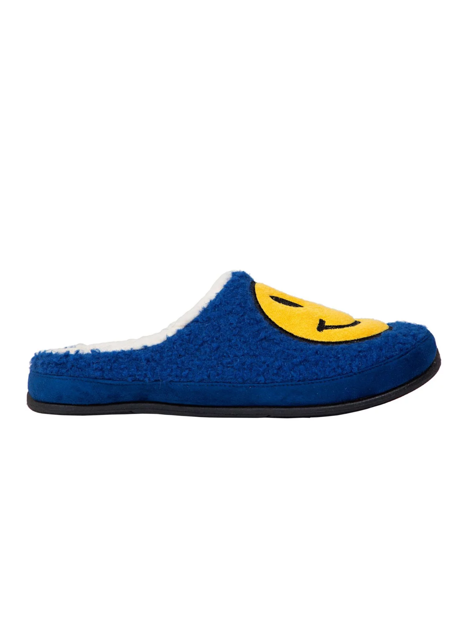 DEER STAGS SLIPPEROOZ Mens Blue Smiley Face Cushioned Round Toe Slip On Slippers Shoes 13 M