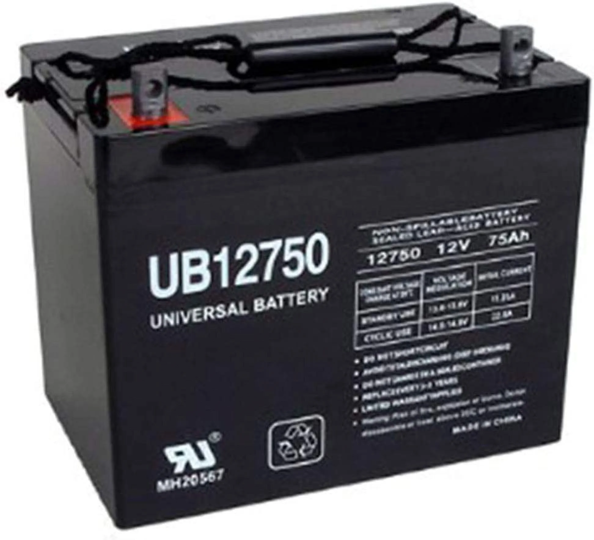 UPG UB12750 45821 12V 75AH GRP 24 Battery Scooter Wheelchair Mobility Deep Cycle