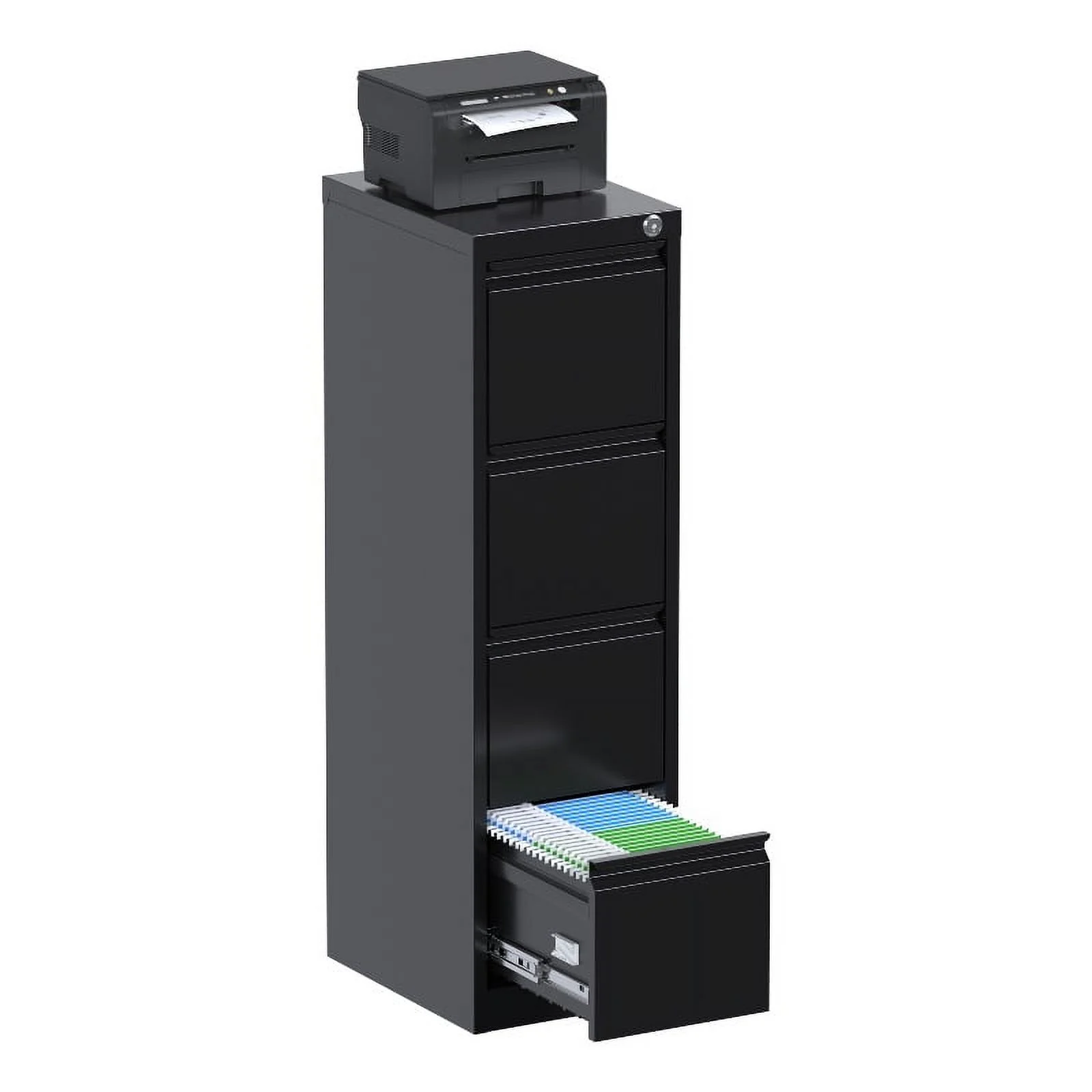 Gangmei 4 Drawer Vertical File Cabinet Metal Office Files Storage Cabinet