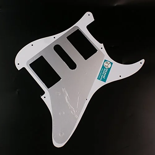 Left Handed Strat HSH Layout Style Guitar Pickguard,3ply white