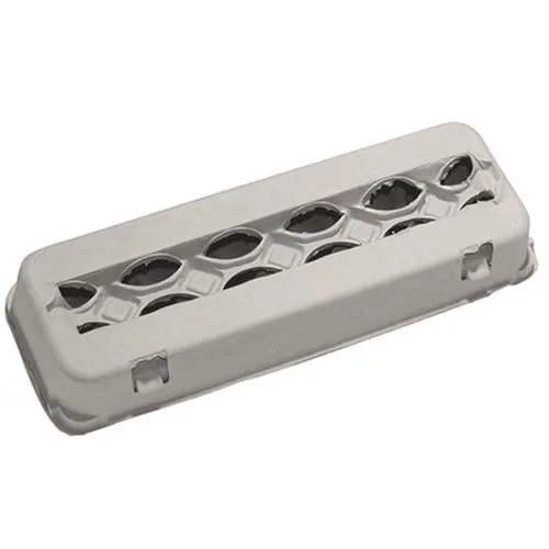Blank 12-Egg View Top Paper Pulp Egg Carton - Bulk Egg Cartons (50)