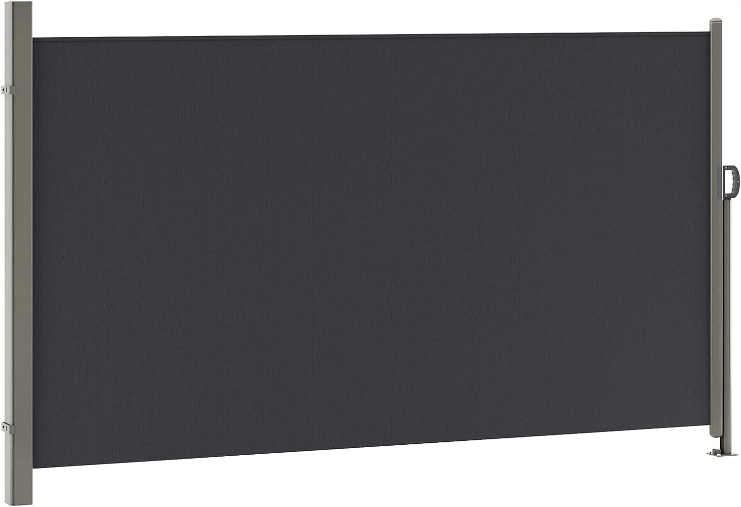 71 Inch Height Patio Side Awning Privacy Screen Sun Shade and Wind Screen Privacy Divider for Garden, Black