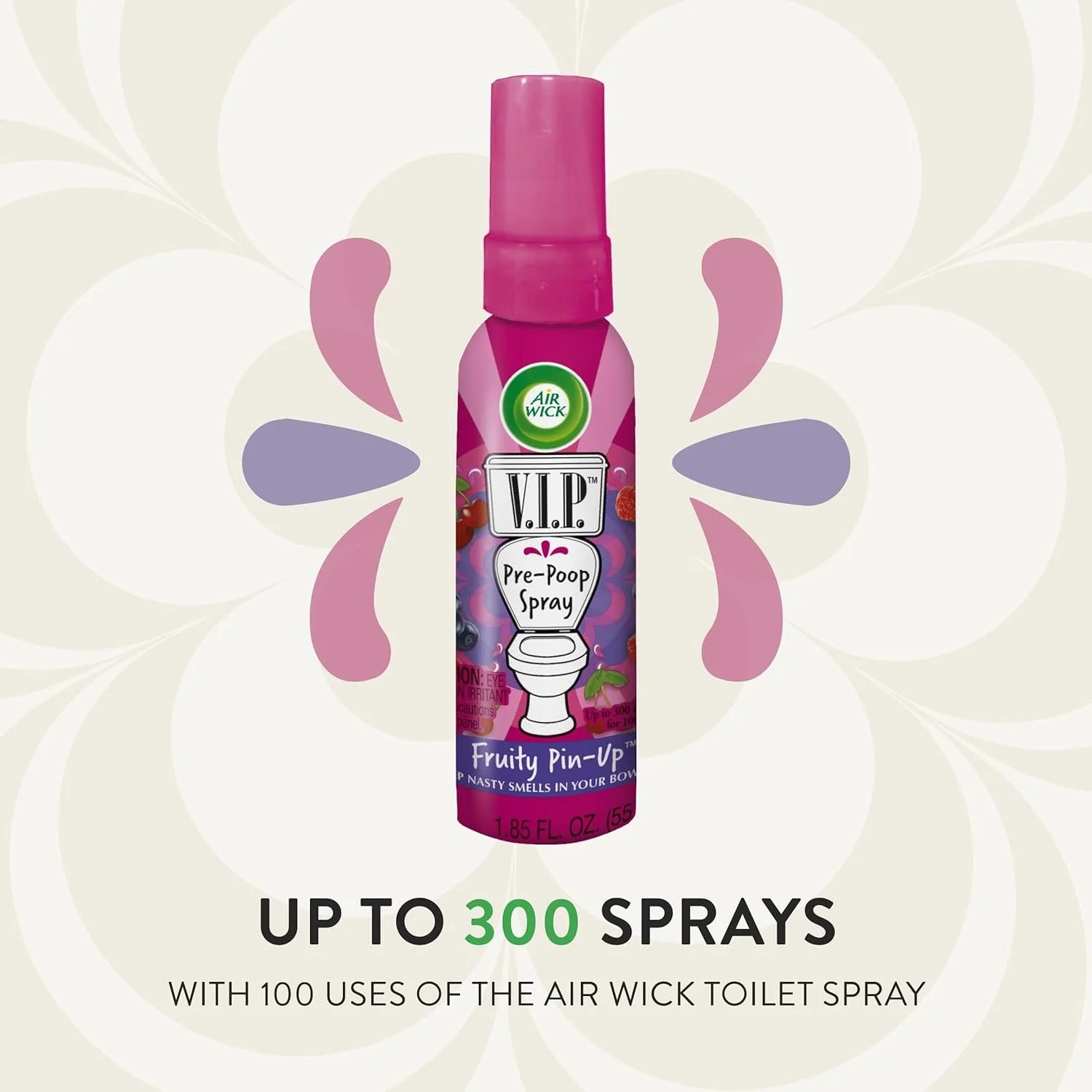 Air Wick V.I.Poo Toilet Perfume Fruity Pin-Up 1.9 Oz. Pack of 3