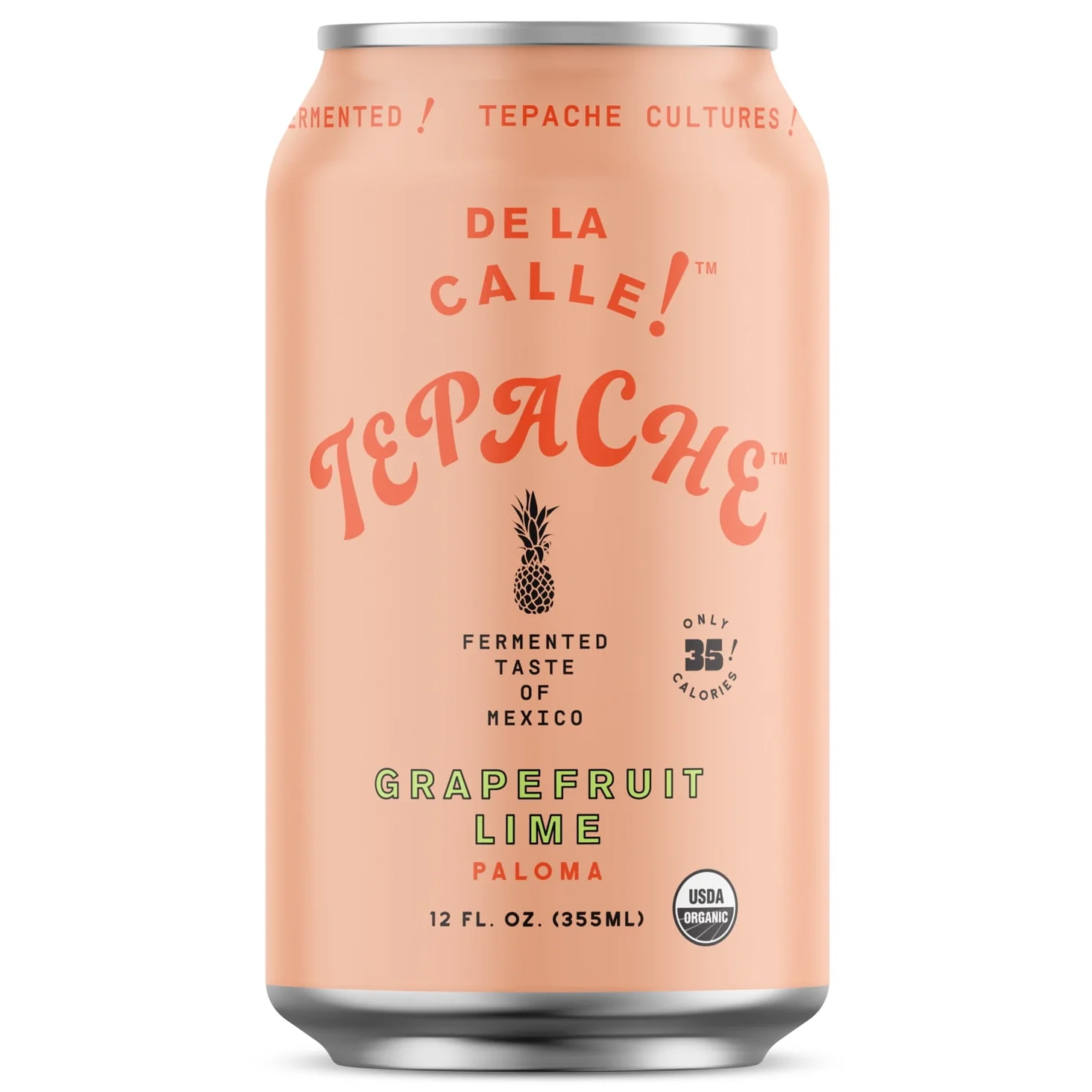 De La Calle Tepache, Grapefruit Lime, Modern Mexican Soda, 6 Pack