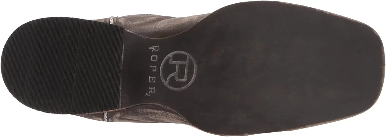 Roper 12In Mens Brown Leather American Flag Cowboy Boots 9EE