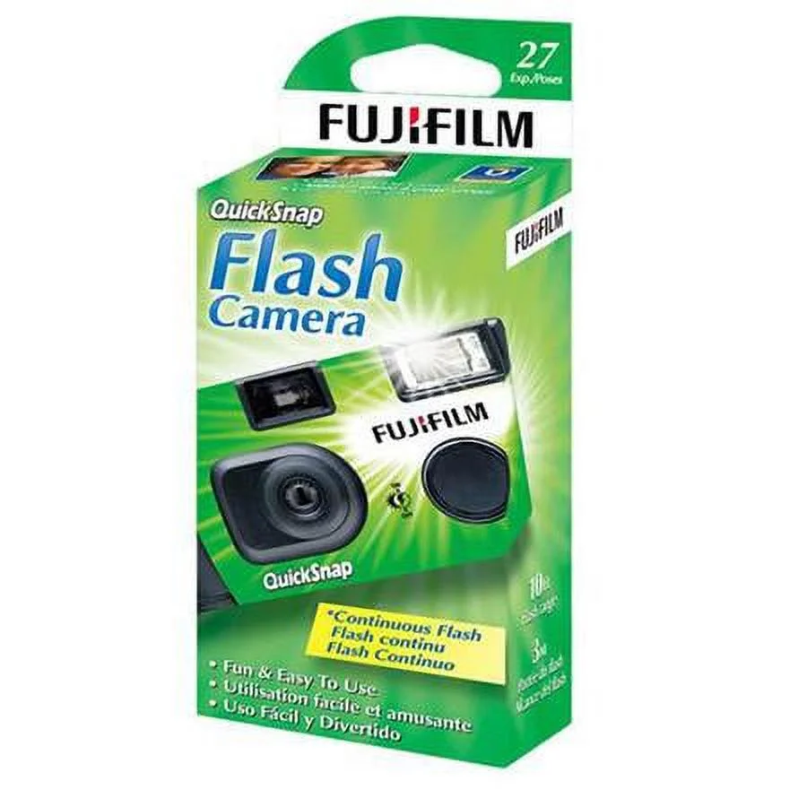 FUJI FILM QuickSnap Flash 400 One Time Use 35mm Disposable Camera with Flash, 27 Exposures 6-Pack + Slinger Camera Bag