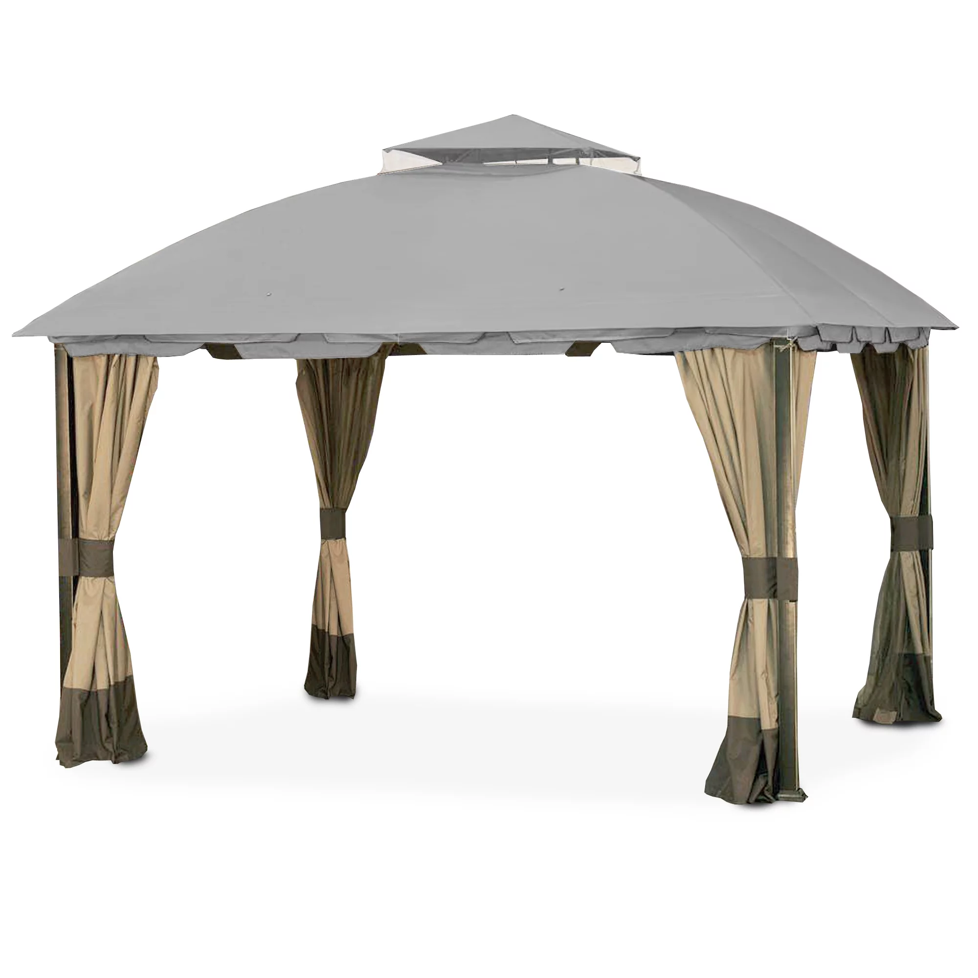 Garden Winds Replacement Canopy Top Cover for the South Hampton Gazebo - Slate Gray