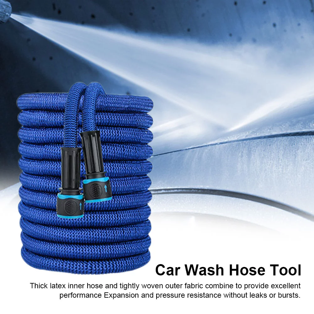 25-100FT Garden Hose Water Expandable Watering Hose High Pressure Car Wash Cleaning Flexible Magic Hose Pipe Irrigation Tool