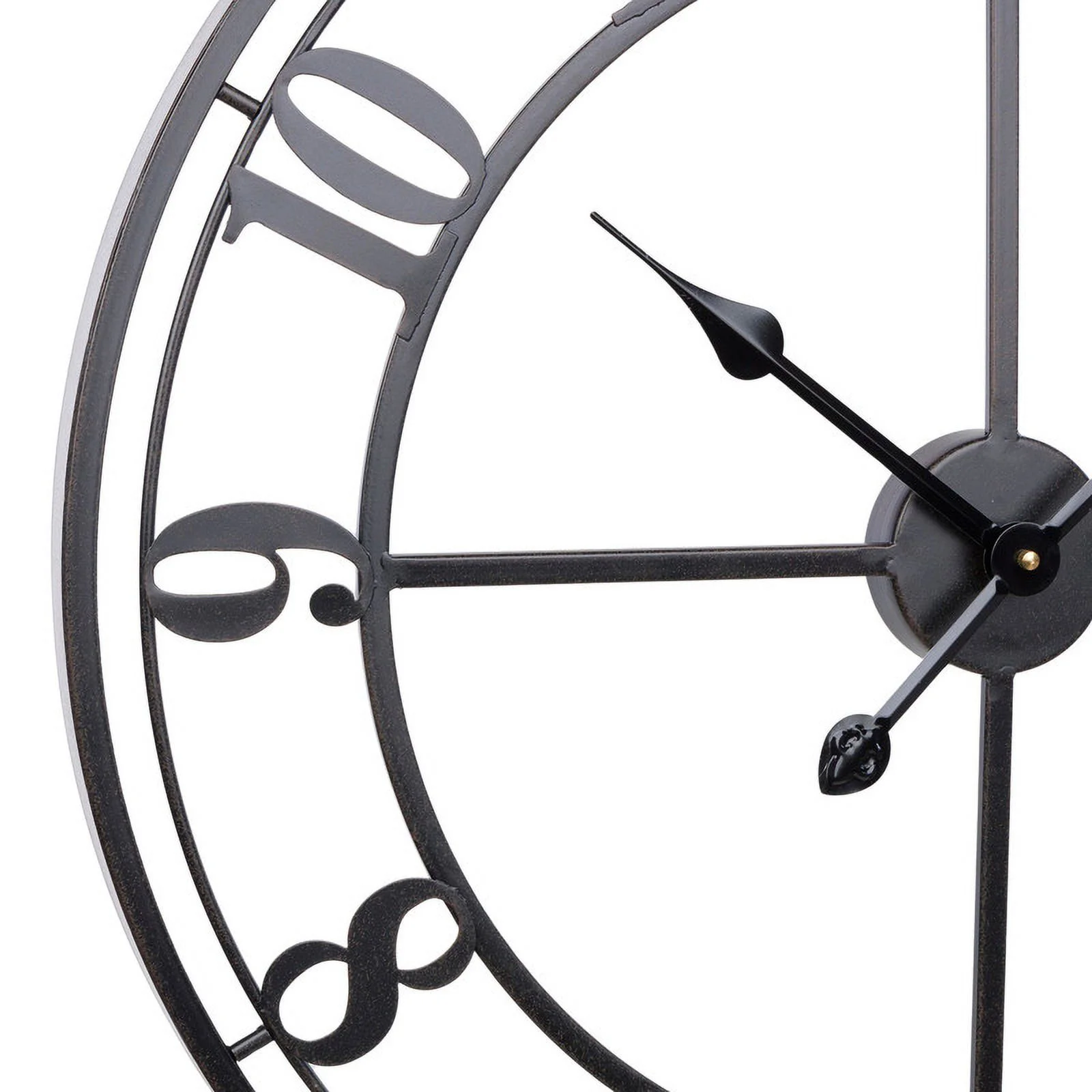 Selene Round Metal Modern Farmhouse Wall Clock
