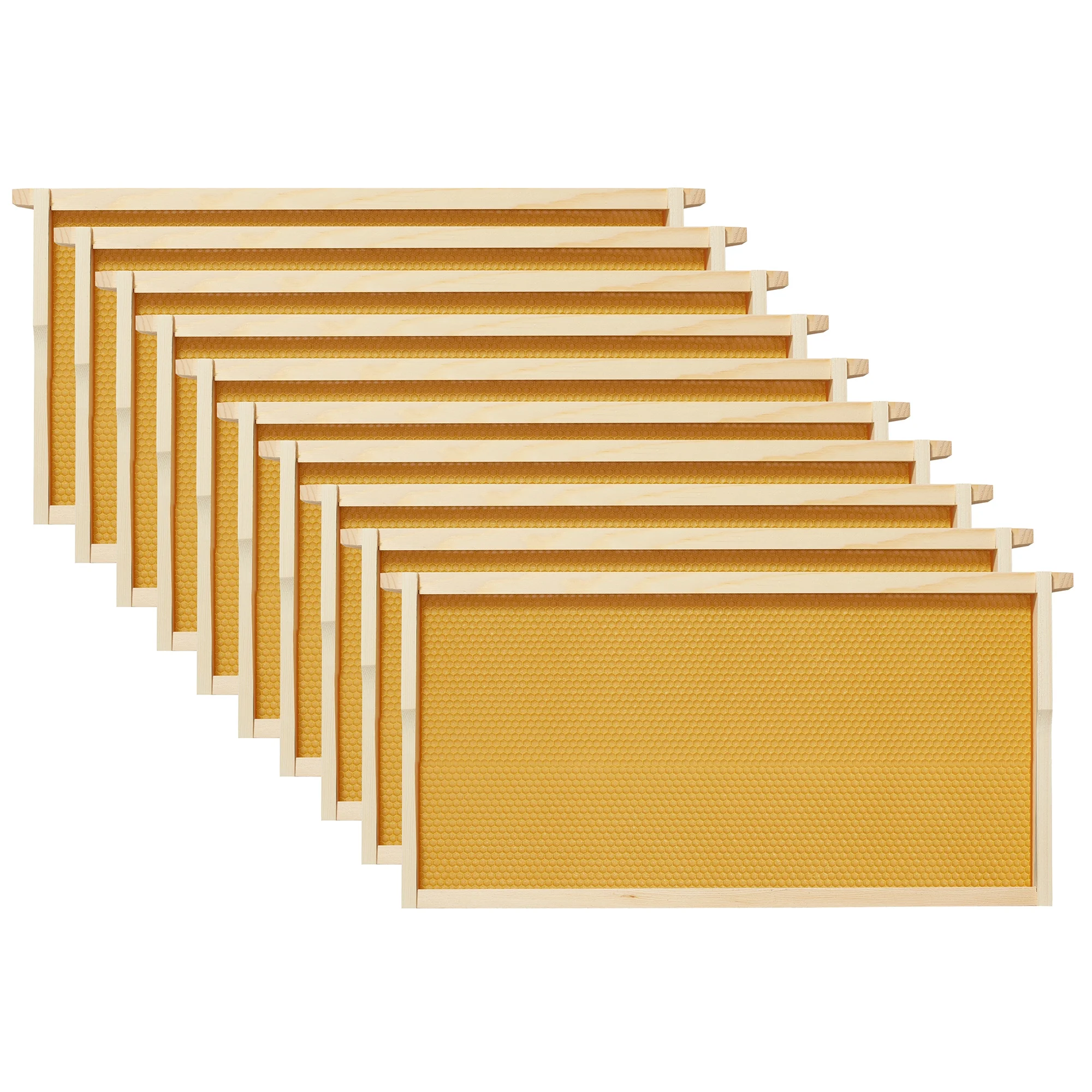 Honey Keeper Complete Deep Hive Body Kit, Painted and Assembled Beehive with 10-Frames - Green