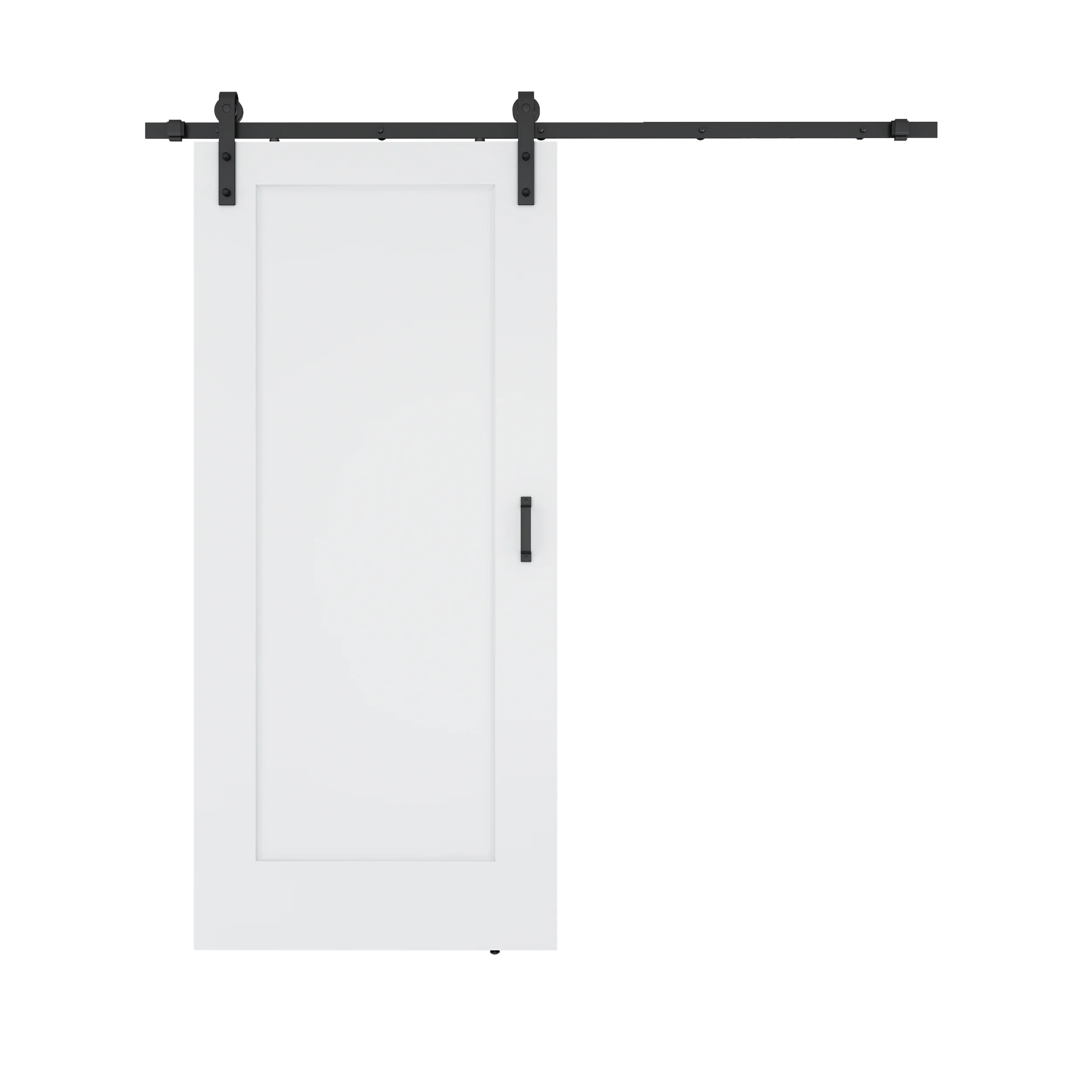 ANZZI 1 Patio Wood Barn Doors - Durable, Sleek Design, Easy Installation - White Barn Door with Hardware Kit Included - Perfect for Indoor & Outdoor Use - White (36x84’’)