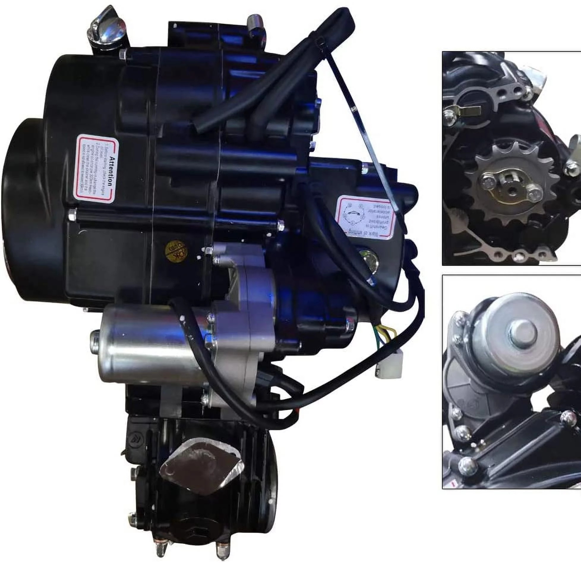 Wuzstar 110CC 4stroke ATV Engine Motor Semi-Auto w/Reverse Electric Start Fits for ATV Go Karts