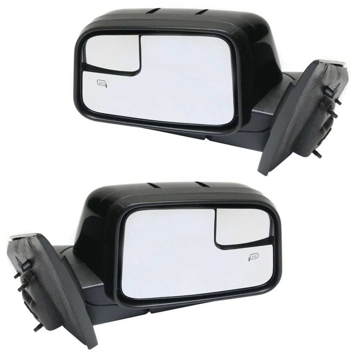 AutoShack Driver and Passenger Mirrors Power Folding Heated Smooth Set of 2 Replacement for 2009 2010 2011 Ford Edge 3.5L 3.7L V6 AWD FWD KAPFO1320370PR
